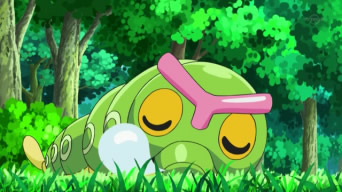 evolucion-de-caterpie-todos-los-trucos-dormido